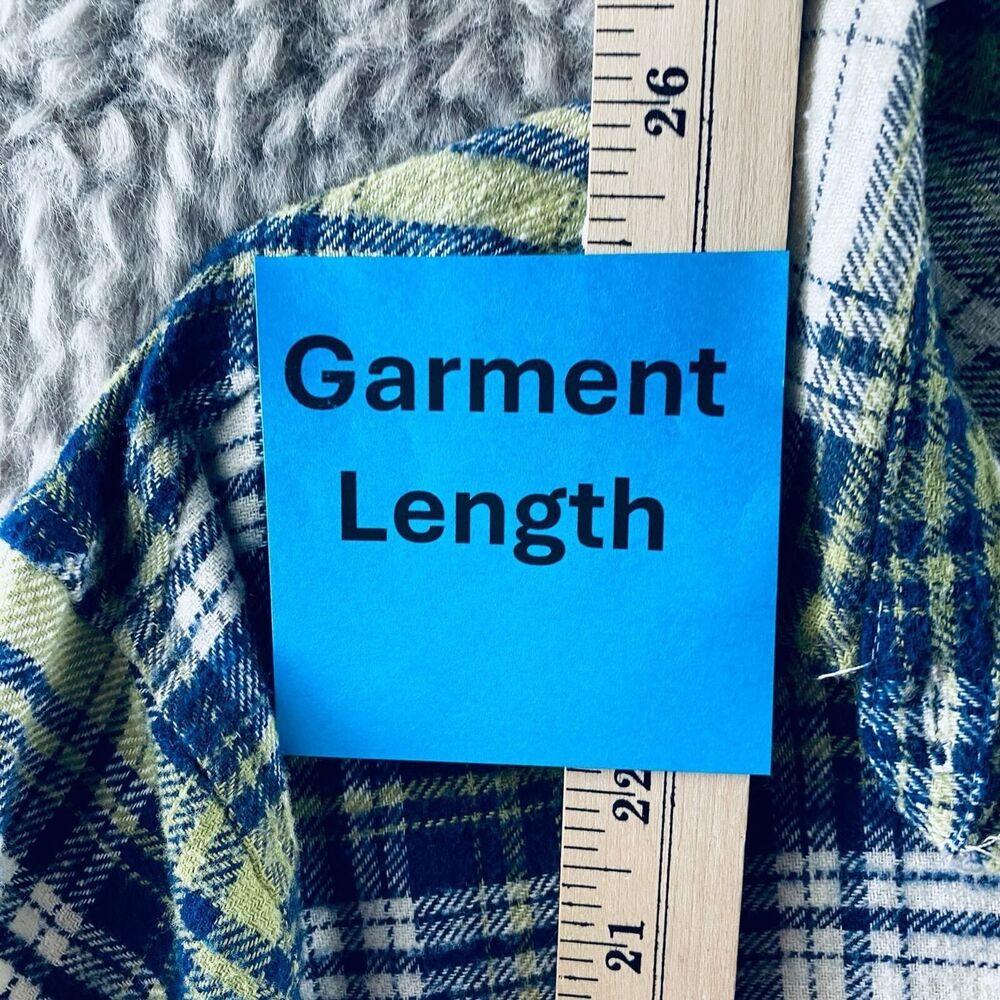 Love Tree Men's Long Sleeve Standard Fit Plaid Shirt Medium Blue Grey - Picture 7 of 10